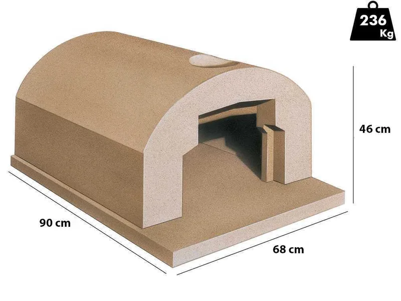 Linea VZ F4 - Four à bois avec plan de cuisson 56x61 cm - Capacité de cuisson 2 pizzas