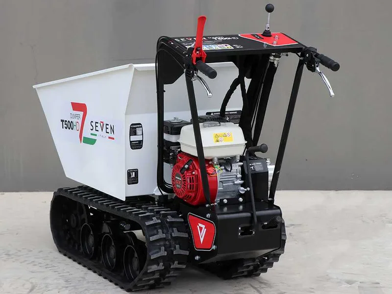 Brouette à cheniles Seven Italy T500HD GX - Caisson dumper hydraulique - Charge 500 kg
