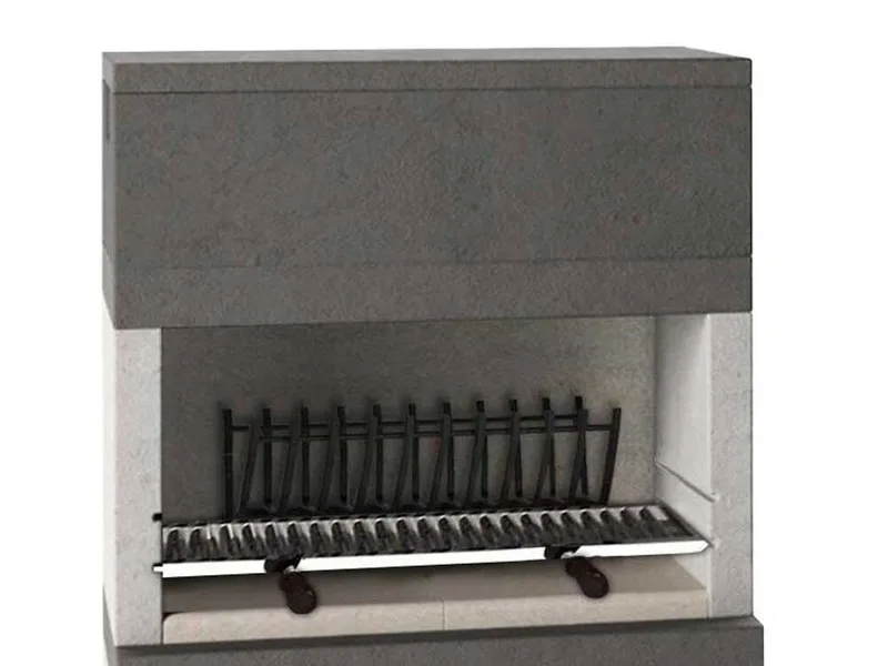 Edilmark KUBO - Barbecue à bois et à charbon en maçonnerie - Brûleur arrière