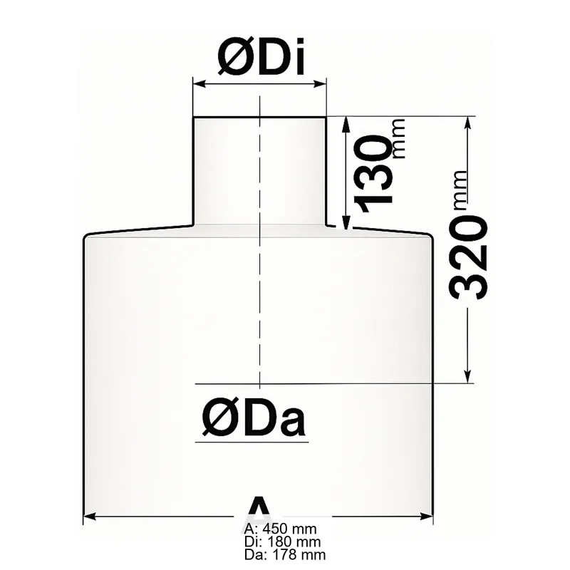 Schiedel tôle de dilatation Ø180 mm brillant