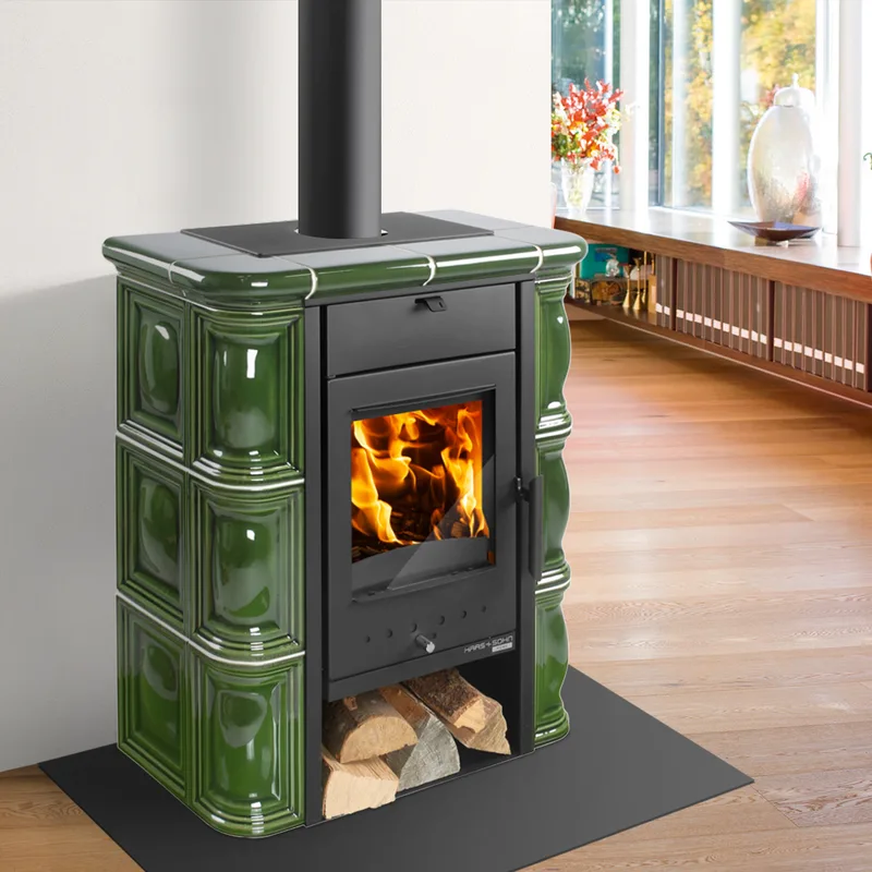 Haas+Sohn Tirol Poêle à bois Noir perlé / Vert