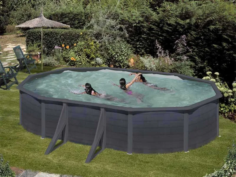 Gre Kea Ovale 610x375x120cm - Piscine hors-sol en acier