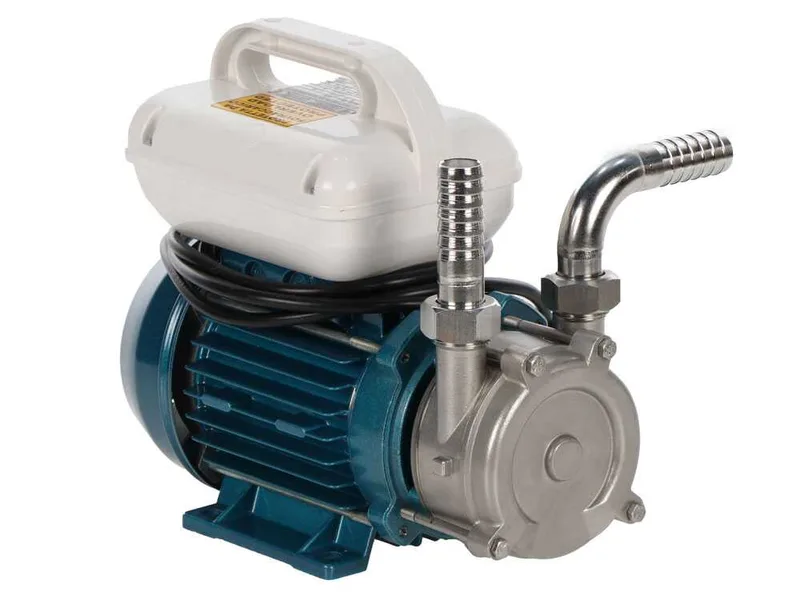 Tellarini ALM 20-SR - Pompe électrique de transfert pour huile en acier inoxydable - Raccord en acier inoxydable droits + courbés - Choisissez vos raccords