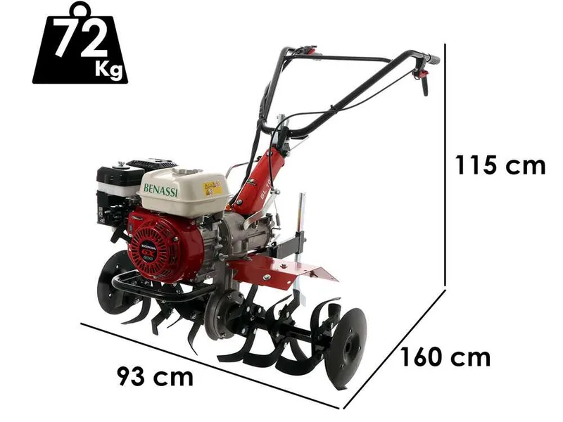 Benassi BL106H - Motobineuse à essence 6,5 CV - Moteur Honda GX200