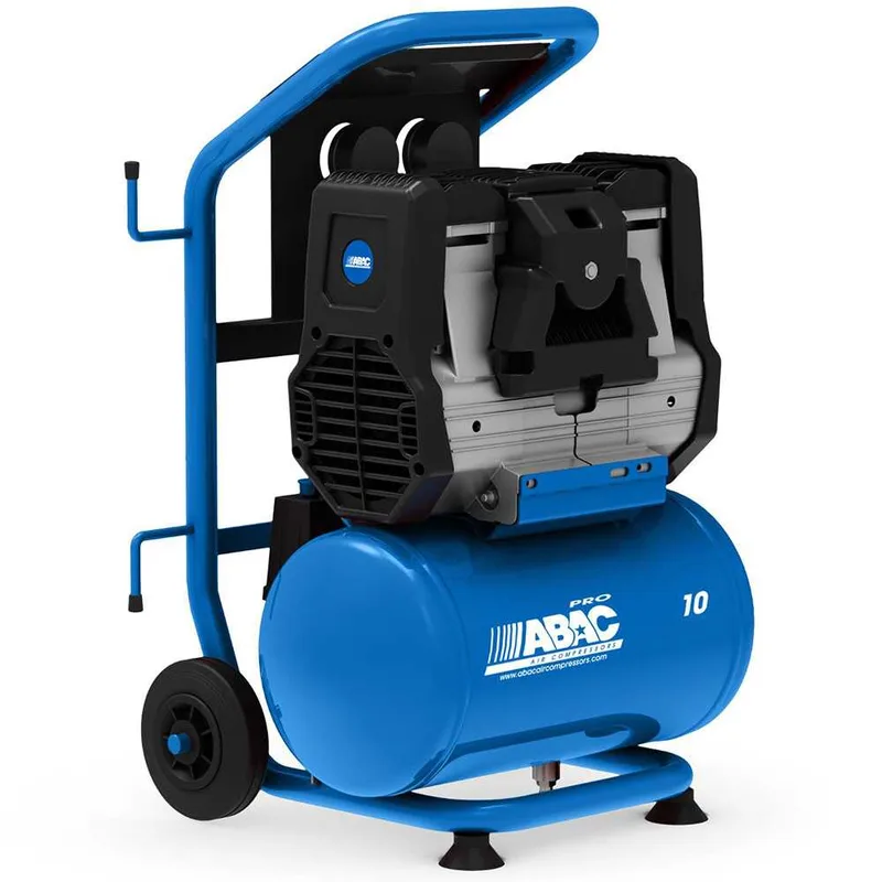 Abac silverstone OS15P - Compresseur d'air électrique monophasé silencieux, sans huile - Moteur 1,5 CV - 10 L