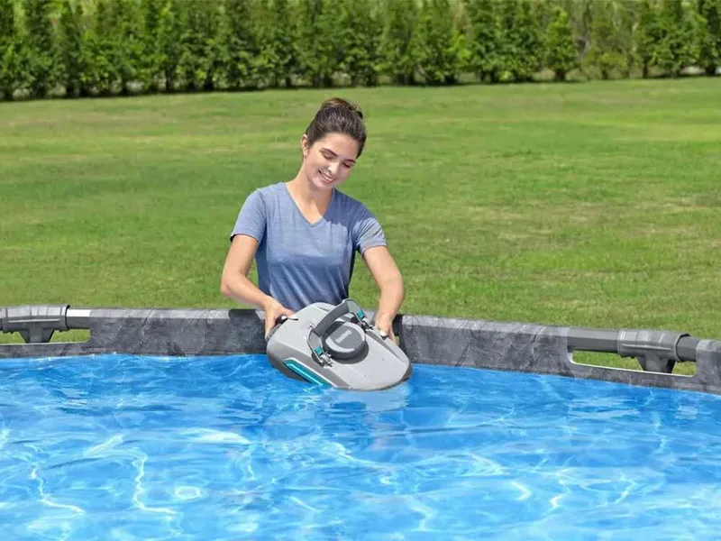 Robot nettoyeur de piscine à batterie Bestway Aquatronix Pro G300 - Avec skimmer intégré