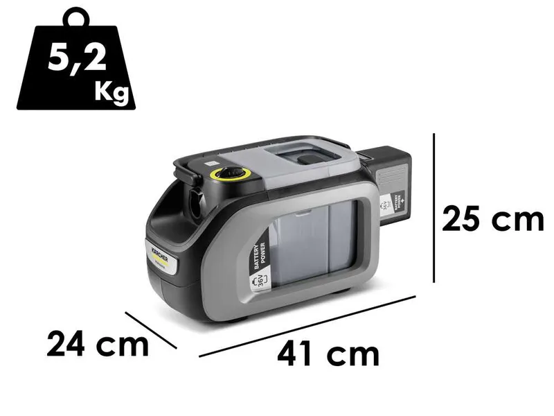 Karcher Pro Puzzi 2/1 Bp - Nettoyeur de tapis - Aspirateur portable - 36V 2.5Ah