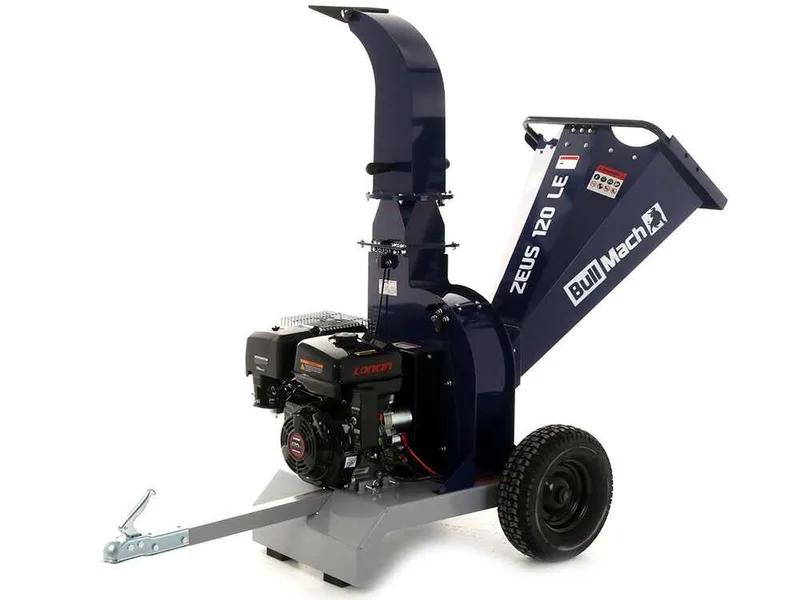 BullMach ZEUS 120 LE - Broyeur thermique professionnel - Moteur à essence 15 CV avec démarrage électrique