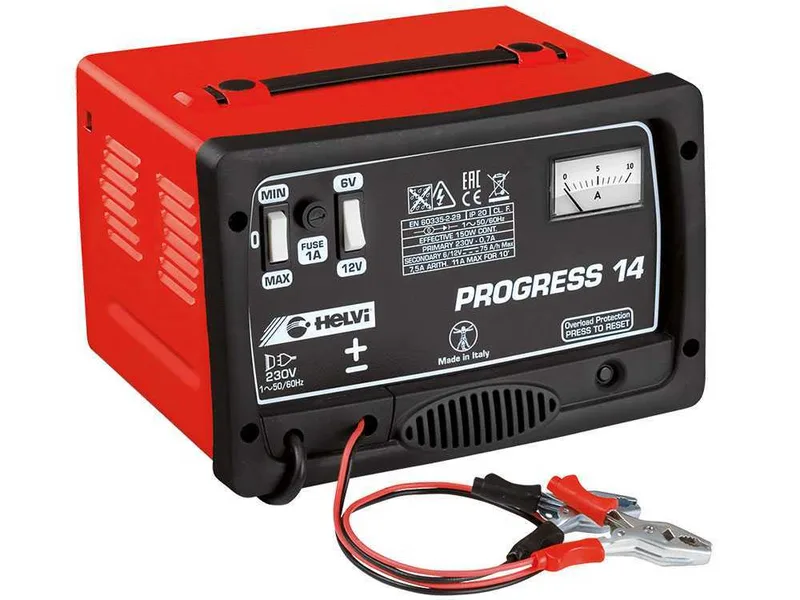 Helvi Progress 14 - Chargeur de batterie - Batteries humides d'une tension de 6/12V - monophasé