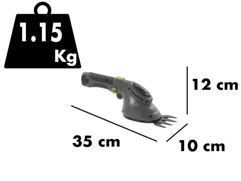 Cisaille à gazon à batterie avec perche Verdemax - TR3.6 - 3.6V 1.5Ah