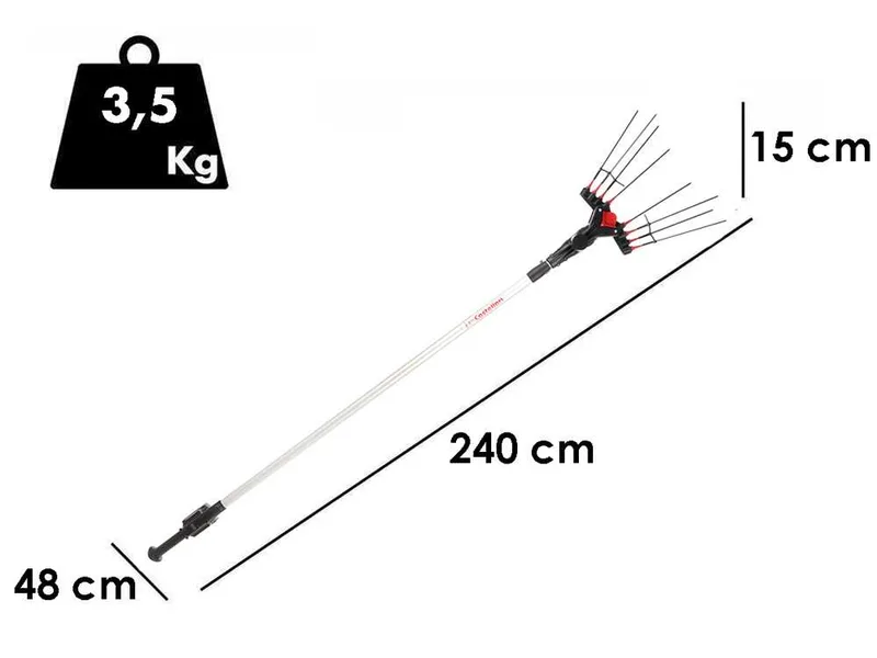 Castellari Vertigo L 18V - Peigne vibreur électrique à batterie 240-330 cm - 18V/5,2ah
