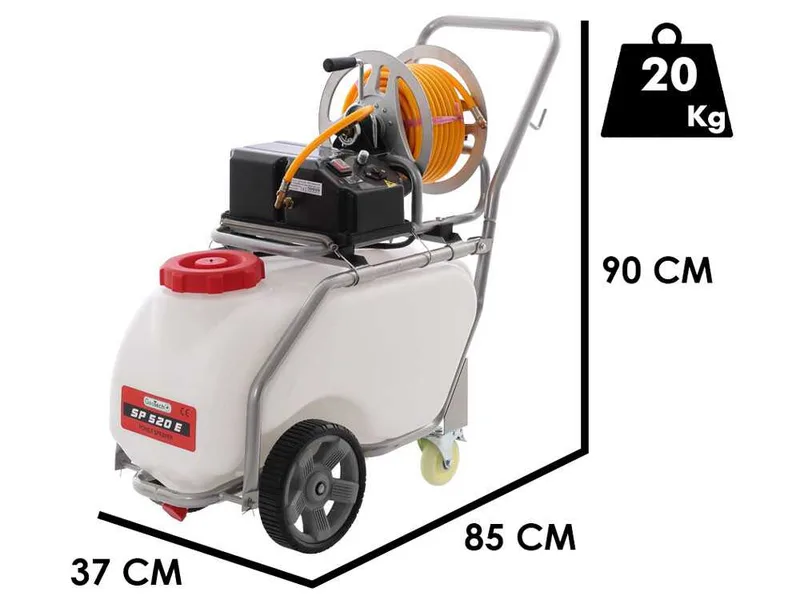 GeoTech SP 520 E - Pompe de pulvérisation électrique à batterie sur chariot - 50 L
