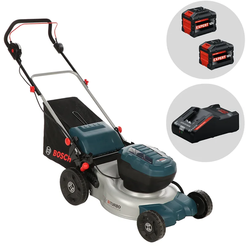 Bosch Professional GRA 18V2-46 - Tondeuse à gazon à batterie - 2x18V 15Ah - Coupe de 46 cm