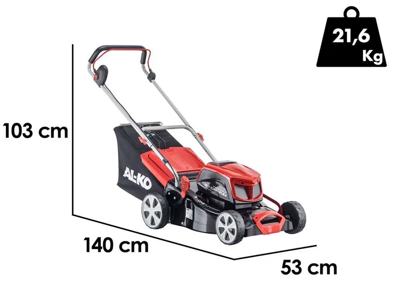 AL-KO Energy Flex 42.9 Li - Tondeuse à gazon sans fil - Coupe 42 cm - 36V/4,0Ah