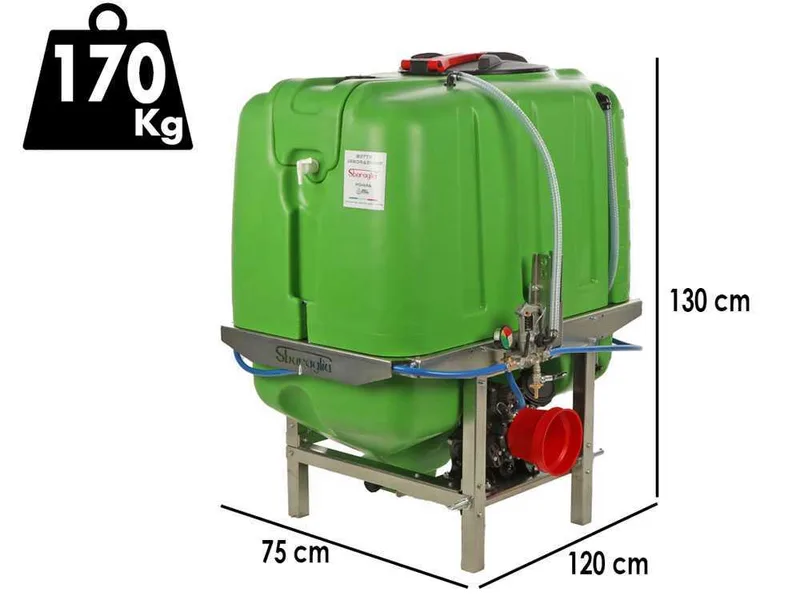 Sbaraglia Spray 600L - Cuve de pulvérisation à tracteur - Pompe AR713
