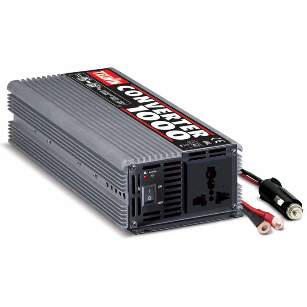 Telwin Converter 1000 - Convertisseur de courant à onduleur de 12V CC à 230V CA - puissance 1000W