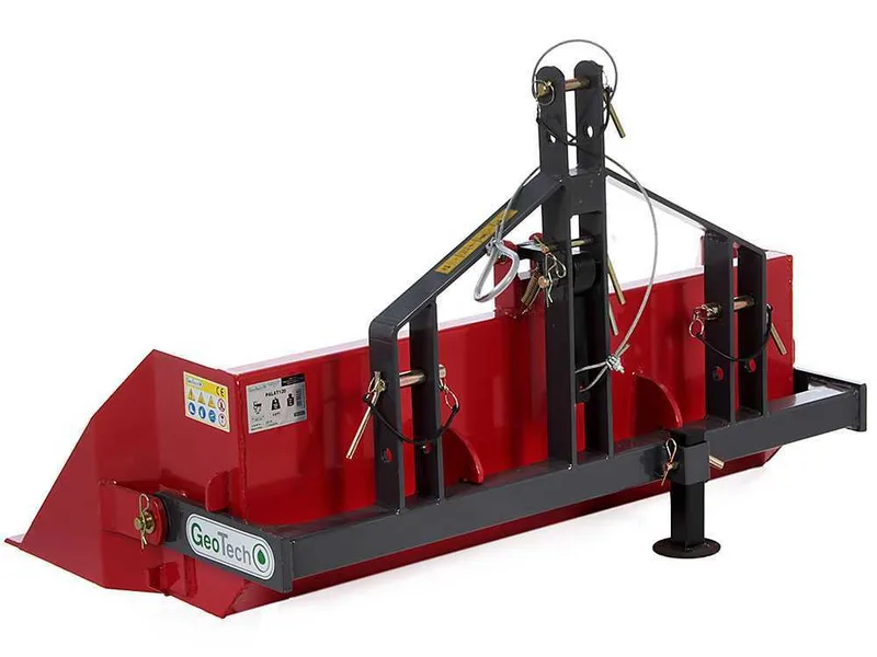Godet arrière pour tracteur GeoTech avec lame de 100 cm - Série médium - Capacité 300 kg