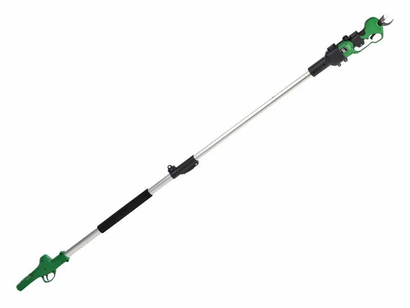 GreenBay TopCut 28 - Sécateur électrique de taille sur perche - 2x 16.8V 2Ah - 150/210 cm - Diamètre de coupe 28 mm