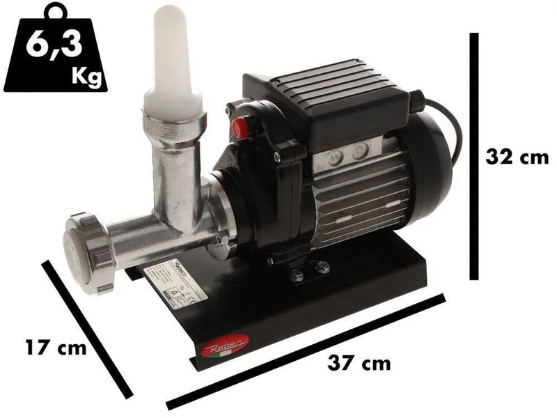 Reber N.3 9600N-8410N - Extrudeuse - Machine à pâtes avec moteur électrique à induction 450W