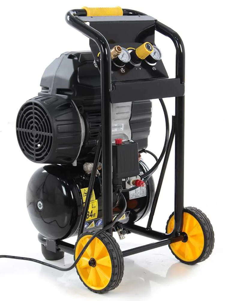 Stanley Sil Air 244/10 PCM - Compresseur d'air électrique vertical monophasé silencieux, oil-less - Moteur 1.5 CV - 10 L
