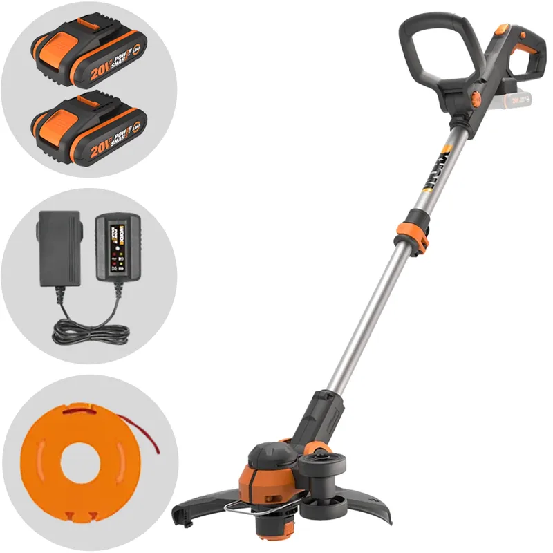 Worx WG163E - Coupe-bordure à batterie - 2x 20V 2Ah
