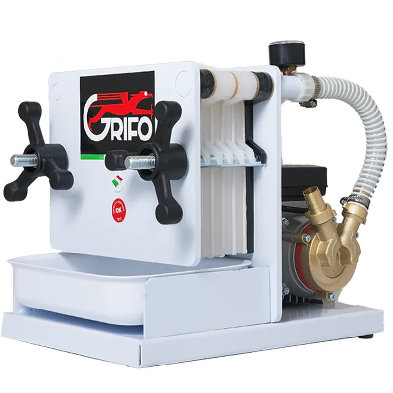 Grifo Hobby 6 - Filtre pour vin à plaques - Pompe œnologique pour filtrer le vin