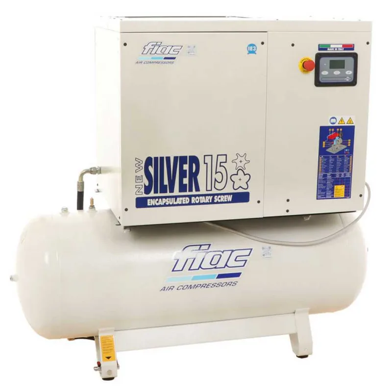 Fiac New Silver 15/300 - Compresseur rotatif triphasé à vis silencieux - Moteur 15 HP