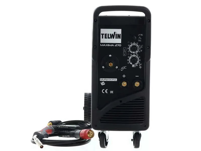 Poste à souder inverter à fil Telwin Maxima 270 Synergic - pour mig-mag/flux/brazing/mma/tig DC - lift - gaz/no gaz