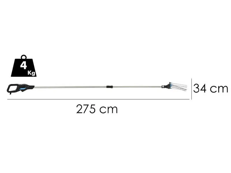 Campagnola Hercules 6 ECO Plug-in - Perche en aluminium - 205 - 275 cm - Peigne vibreur électrique à batterie