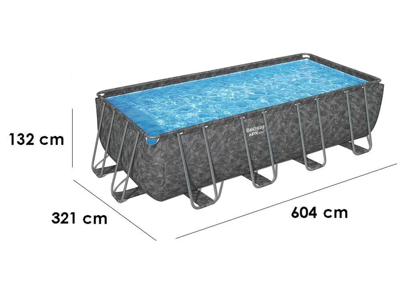 Bestway APX 365 561KA - 549 x 274 x 132 cm - Piscine hors-sol pour 7-8 personnes