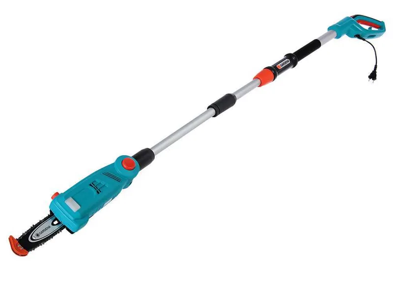 Elagueuse électrique sur perche de rallonge télescopique Gardena TCS 720/20 - scie à chaîne 20 cm