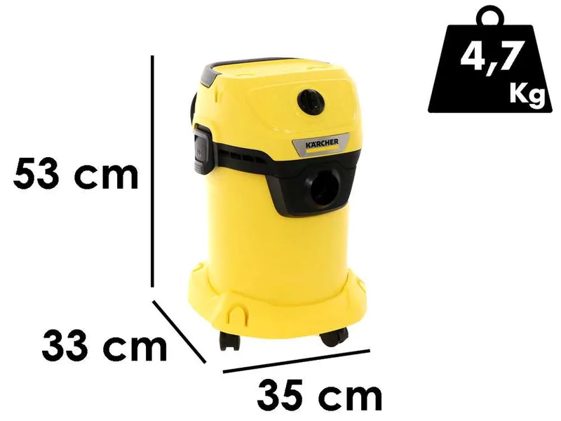 Karcher WD 3 V-19/4/20 - Bidon aspirateur - Bidon en plastique de 19 litres