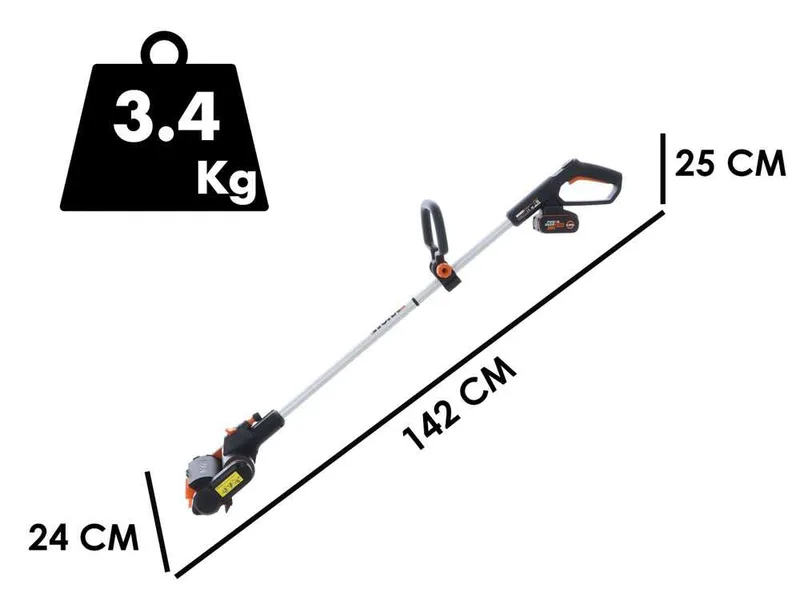 Worx WG441E.9 - Nettoyeur pour extérieur à batterie - 2 brosses incluses - sans batterie sans chargeur