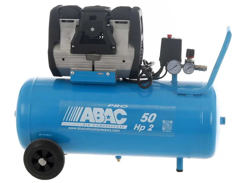 Abac montecarlo OS20P - Compresseur d'air électrique monophasé silencieux, sans huile - Moteur 2 CV - 50 L