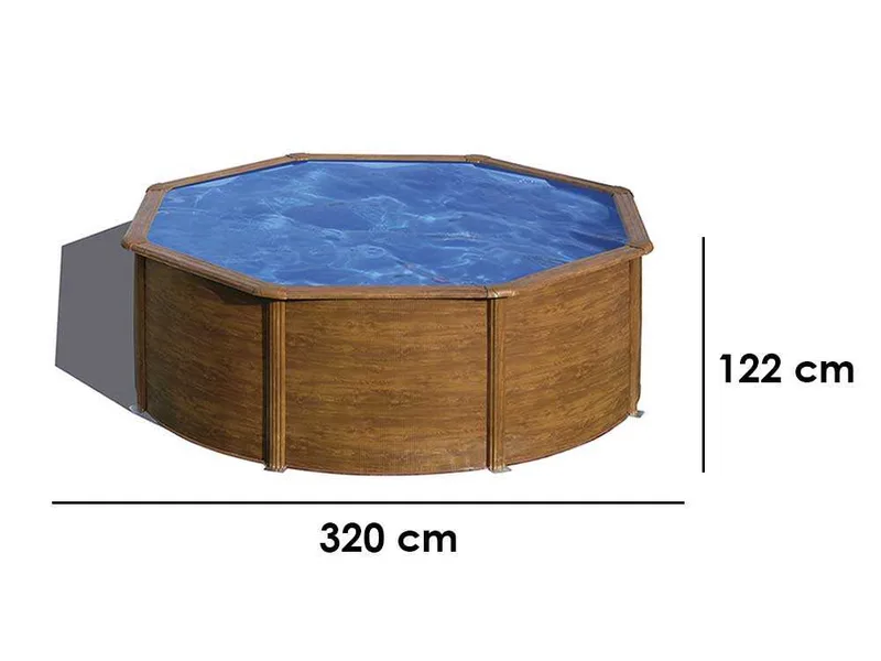 Gre Pacific Ronde Ø300 x 120 cm - Piscine hors-sol en acier