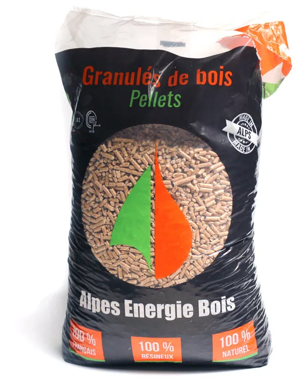 Palette de 70 sacs de 15 Kg - Pellets Alpes Energie Bois