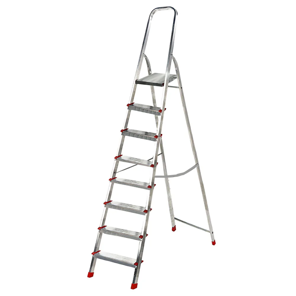 Échelle en aluminium avec tréteau Alice 8, 8 marches, 2,37 m