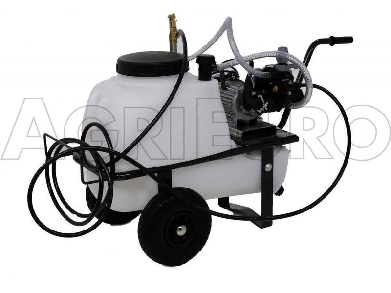 Groupe motopompe de pulvérisation Comet MC 20/20 - moteur électrique monophasé sur chariot avec cuve 50 l
