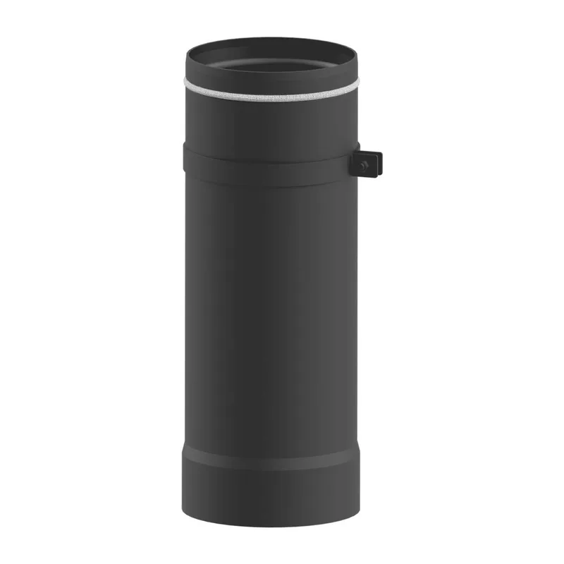 Raik Lifestyle Télescopique tuyau de fumée 150mm gris L: 400mm avec bague de serrage pour tuyau de fumée / conduit de fumée