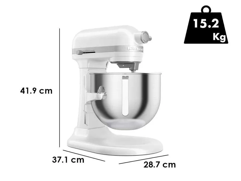 KitchenAid Heavy Duty 5KSM70JPX-EWH Blanc - Batteur mélangeur planétaire