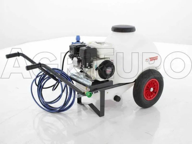 Kit motopompe de pulvérisation Comet MC 25 - Honda GP 160 et chariot avec cuve 120 lt