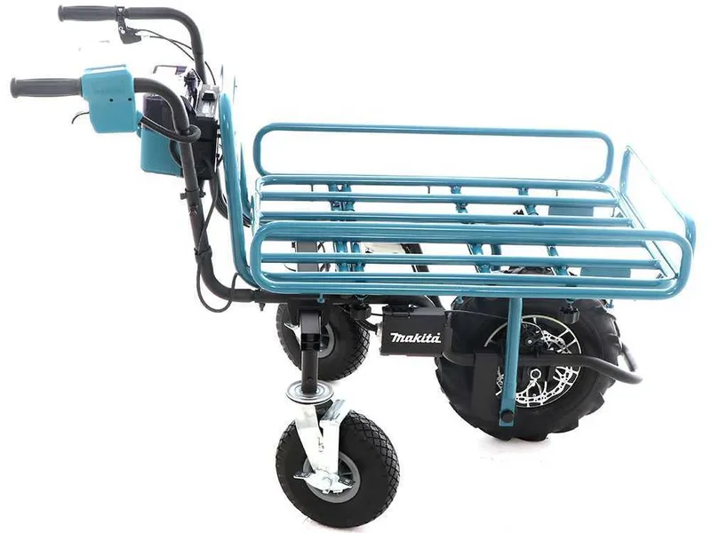 Brouette électrique à roues Makita DCU180 avec châssis tubulaire - batterie 5Ah/18V(2x18v)