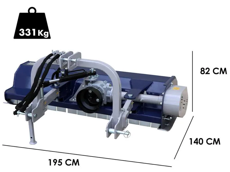 BullMach MAIA 175 SH - Broyeur sur tracteur - Série médium - À déport hydraulique