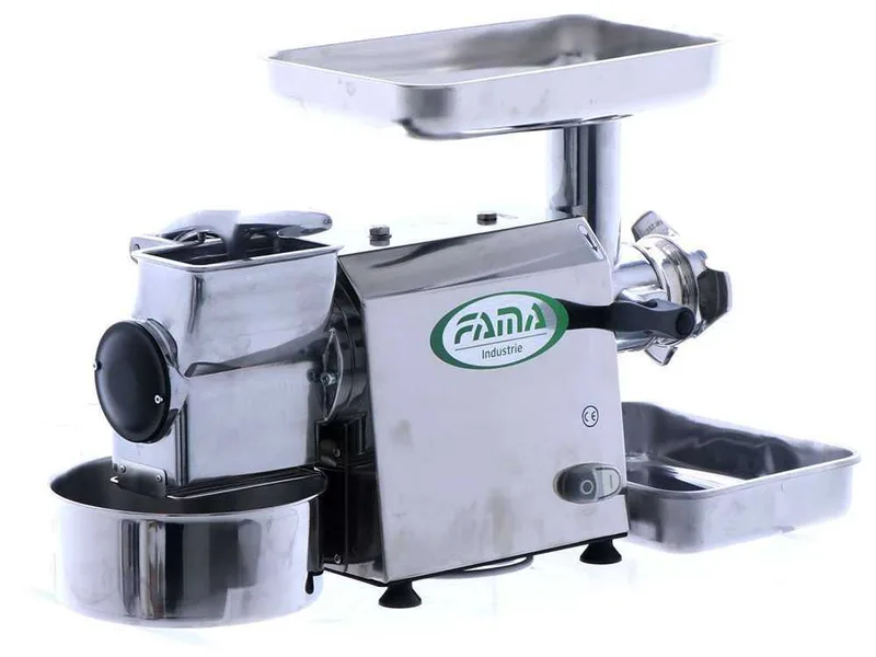 Fama TGI22 - Hachoir à viande électrique - Râpe intégrée - Groupe de hachage en fonte - 400V