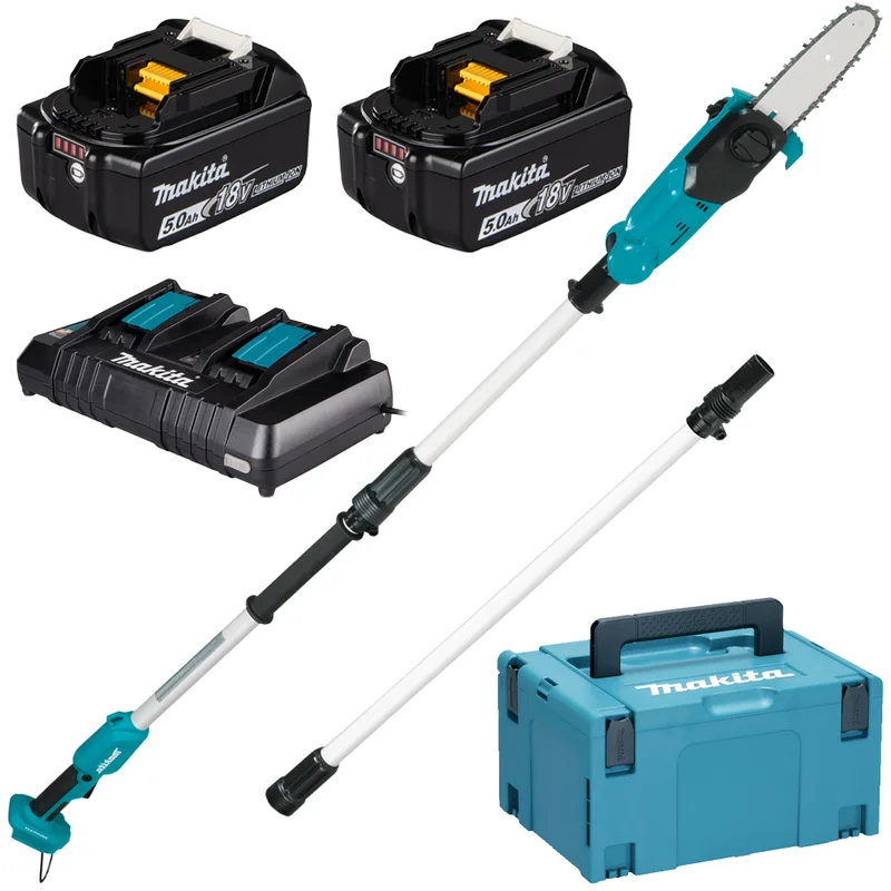 MAKITA DUA200Z - Élagueuse à batterie sur perche - 160-250 cm - Guide de 20 cm - 2x18V 5Ah