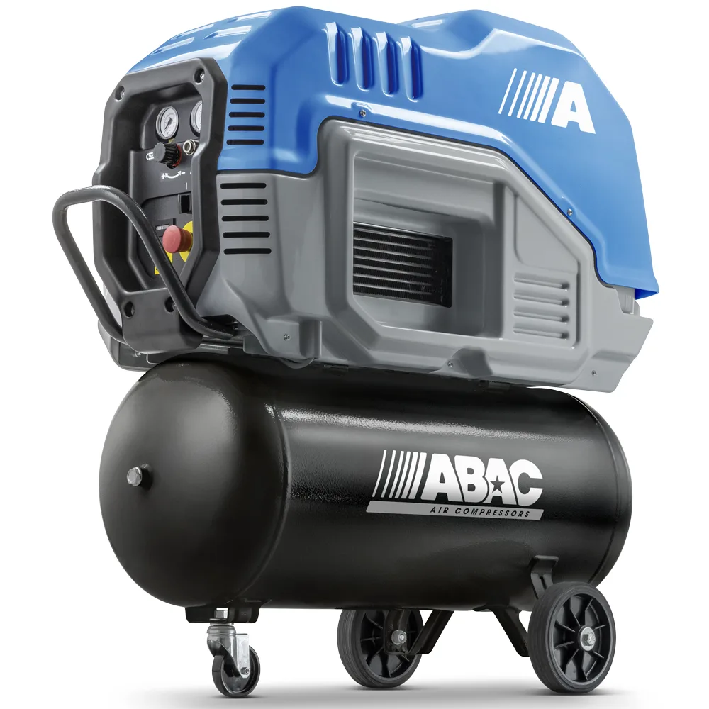 Abac Spinn D 2.2 90W 10 230/50 - Compresseur rotatif à vis monophasé silencieux - Moteur 3 CV - 90 L