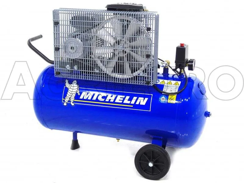 Michelin MB 100 B - Compresseur d'air électrique monophasé à courroie - Moteur 2 CV - 100 L