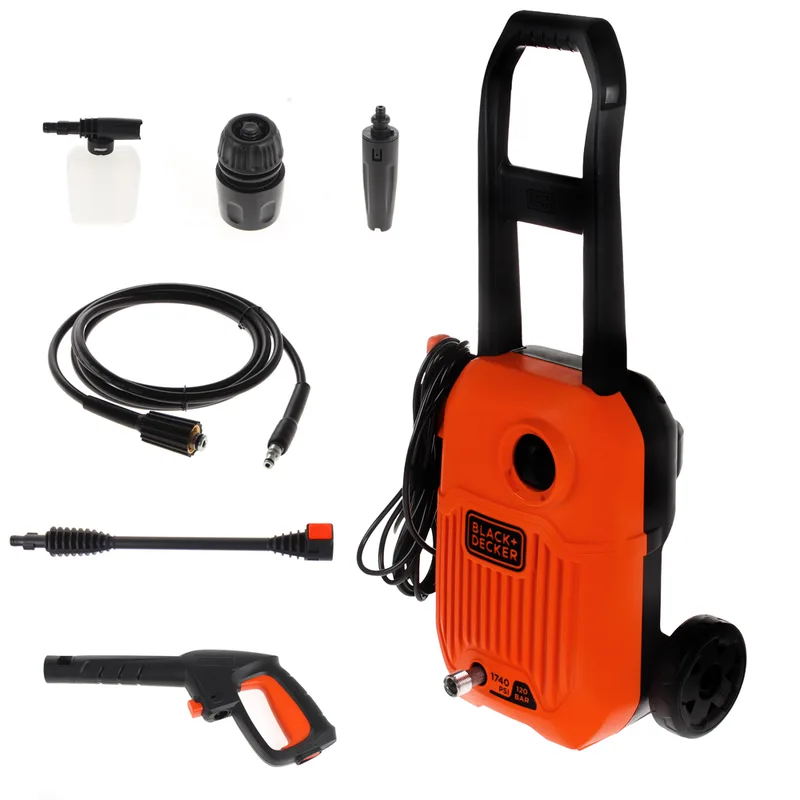 Black & Decker BEPW1650-QS - Nettoyeur haute pression électrique à eau froide - 120 bar - 408 l/h