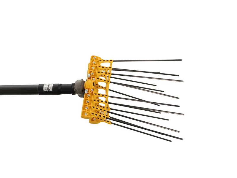 Peigne vibreur électrique à batterie Lisam Swing - Avec 8 + 8 dents en carbone - 240 cm - Perche fixe