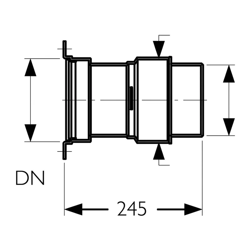 Schiedel Manchon de raccordement ajustable Ø 200 mm pour PPL Ø 230 mm